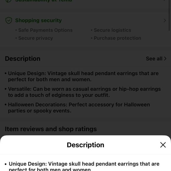 Skeleton dangle earrings in silver. Measurements in pictures. - Picture 5 of 7